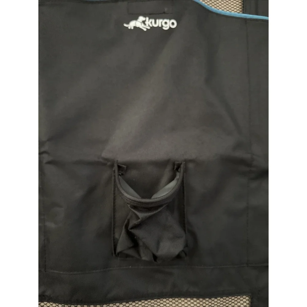 KURGO Backseat Dog Barrier for CAR Truck Pet Safety Travel w/Cupholder Black